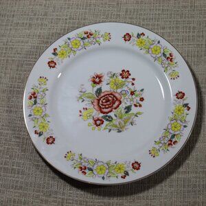 Set of 4 Signature Collection China 10" Dinner Plate Oriental Garden 118 Floral
